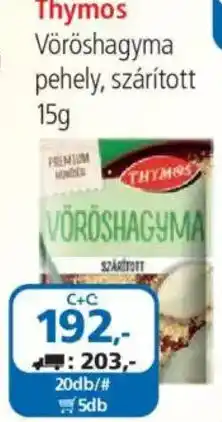 ÁRKLUB Thymos vöröshagyma ajánlat