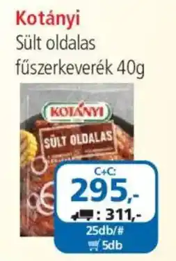 ÁRKLUB Kotányi sült oldalas fűszerkeverék ajánlat