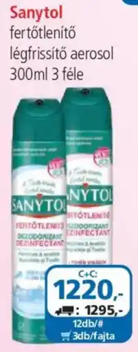 ÁRKLUB Sanytol fertőtlenítő légréssítő aerosol ajánlat