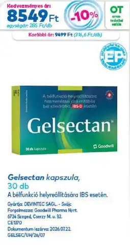 Gyöngy Patikák Gelsectan kapszula ajánlat