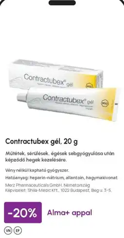 Alma Gyógyszertárak Contractubex gel ajánlat