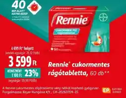 Pingvin Patika Rennie cukormentes rágótabletta ajánlat