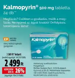 Pingvin Patika Kalmopyrin tabletta ajánlat