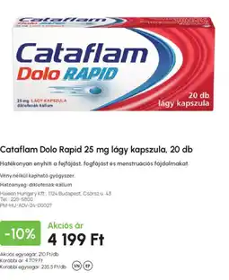 Alma Gyógyszertárak Cataflam Dolo Rapid ajánlat