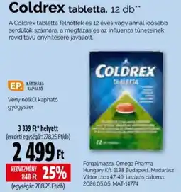 Pingvin Patika Coldrex tabletta ajánlat