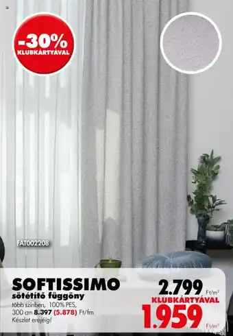 Softissimo sötétítő függöny