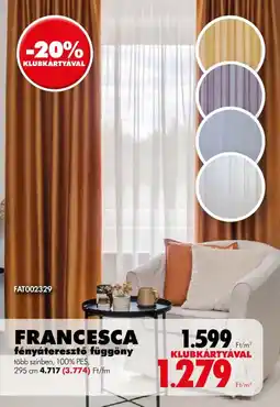 Diego Francesca fényáteresztő függöny ajánlat