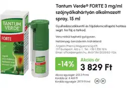 Alma Gyógyszertárak Tantum Verde forte ajánlat