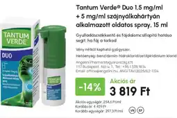 Alma Gyógyszertárak Tantum verde duo ajánlat