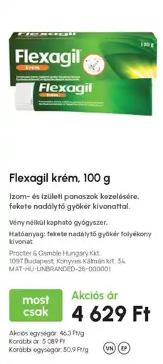 Alma Gyógyszertárak Flexagil krém ajánlat