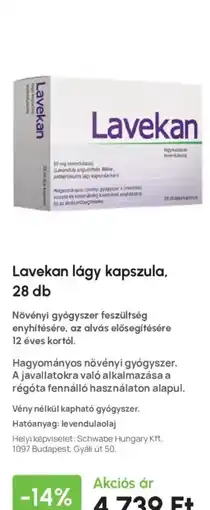 Alma Gyógyszertárak Lavekan lágy kapszula ajánlat