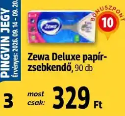 Pingvin Patika Zewa deluxe papírzsebkendő ajánlat
