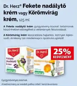 Pingvin Patika Dr. Herz fekete nadálytó krém ajánlat