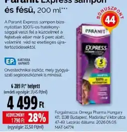 Pingvin Patika Paranit express sampon es fesu ajánlat