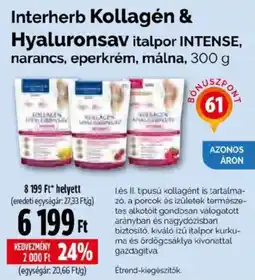 Pingvin Patika Interherb kollagén & hyaluronsav italpor ajánlat