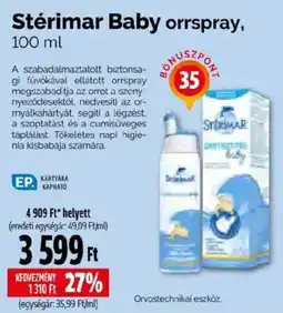 Pingvin Patika Stérimar Baby orrspray ajánlat