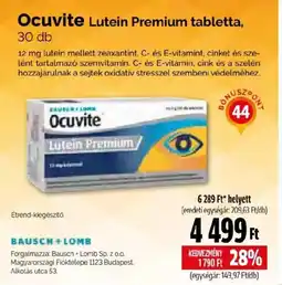 Pingvin Patika Ocuvite Lutein Premium tabletta ajánlat