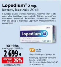 Pingvin Patika Lopedium 2 mg, kemény kapszula ajánlat