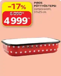 Auchan Piros pöttyös tepsi ajánlat