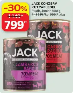 Auchan Jack kutyaeledel ajánlat
