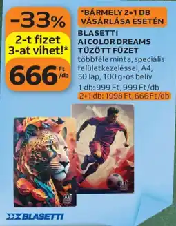 Auchan Blasetti aicolor dreams tűzött füzet ajánlat