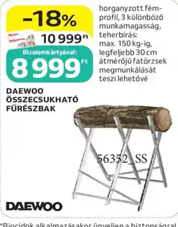 Auchan Daewoo összecsukható fűrészbak ajánlat