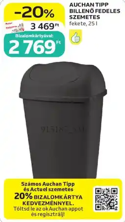Auchan Auchan Tipp billenő fedelű szemetes ajánlat