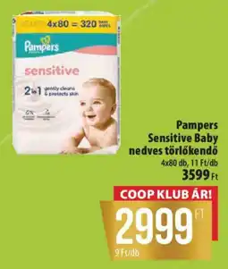 Coop Pampers sensitive baby nedves törölkönd ajánlat