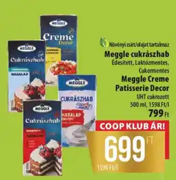 Coop Meggle cukrászhab ajánlat