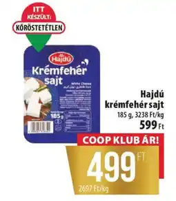 Coop Hajdú krémfehér sajt ajánlat