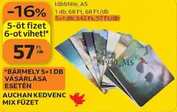 Auchan Auchan kedvenc mix füzet ajánlat
