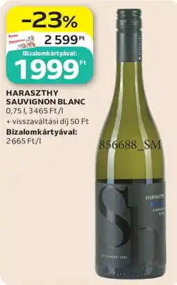 Auchan Harasztthy sauvignon blanc ajánlat