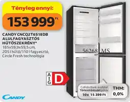 Auchan Candy alulfagyasztós hűtőszekrény ajánlat