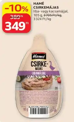 Auchan Hamé csirke-májas ajánlat