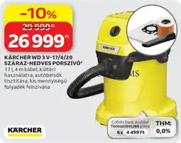 Auchan Karcher wd 3 v-17/4/20 száraz-nedves porszívó ajánlat