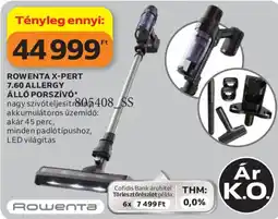 Auchan Rowenta x-pert 7.60 allergy álló porszívó ajánlat