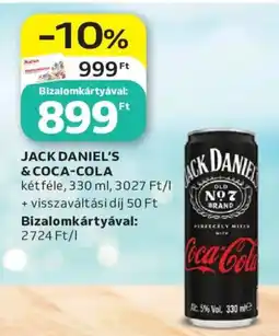 Auchan Jack Daniel's & coca-cola ajánlat