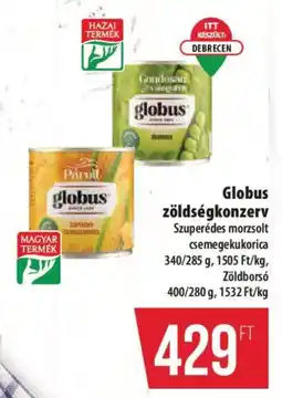 Coop Globus zöldségekonzerv ajánlat