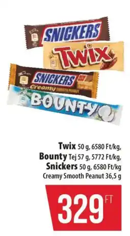 Coop Twix Bounty Snickers ajánlat