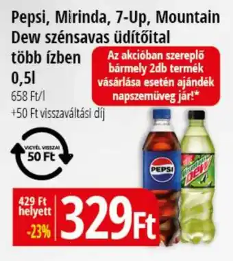 Pepsi, Mirinda, 7-Up, Mountain Dew szénsavas üdítőital