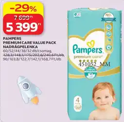 Auchan Pampers premium care value pack ajánlat