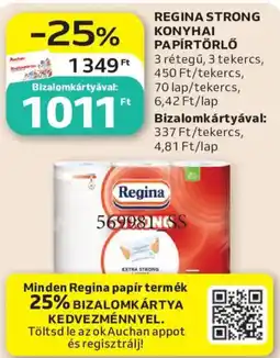 Auchan Regina konyhai papírtörlő ajánlat
