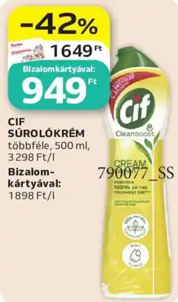 Auchan Cif súrolókrém ajánlat