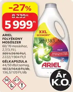 Auchan Ariel folyékony mosószer ajánlat