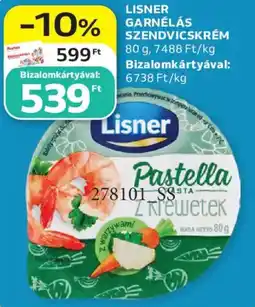 Auchan Lisner garnélás szendvicskrém ajánlat