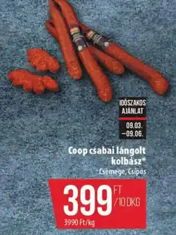Coop Coop csabai lángolt kolbász ajánlat