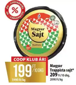 Coop Magyar sajt ajánlat