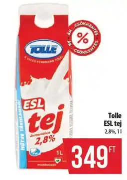 Coop Tolle esl tej ajánlat