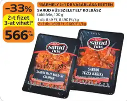 Auchan sarud hús széletelt kolbász ajánlat