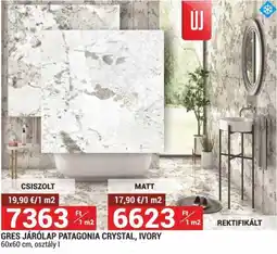 Merkury Market Gres járólap patagonia crystal, ivory ajánlat